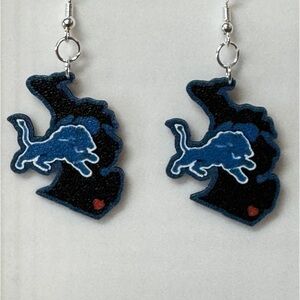 Detroit Lions Michigan Earrings